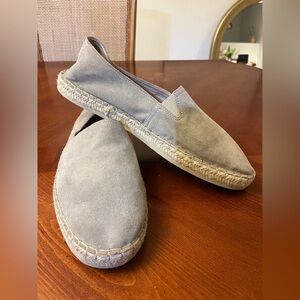 Hand Made Men’s Shoes Slip On Espadrilles Suede Size 12 Beige